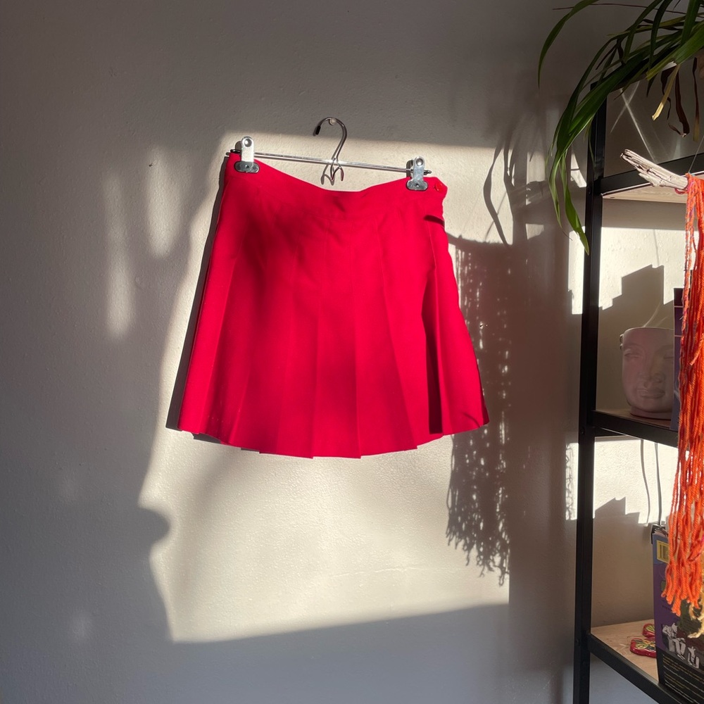 ‼️DO NOT BUY!! ITEM SOLD! CHERRY RED AMERICAN APPAREL TENNIS SKIRT - Picture 3 of 4